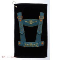 Funny Oktoberfest Lederhosen Costume Golf Towel thumb 0
