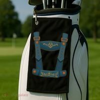Funny Oktoberfest Lederhosen Costume Golf Towel thumb 2