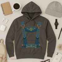 Funny Oktoberfest Lederhosen Costume Hoodie thumb 3