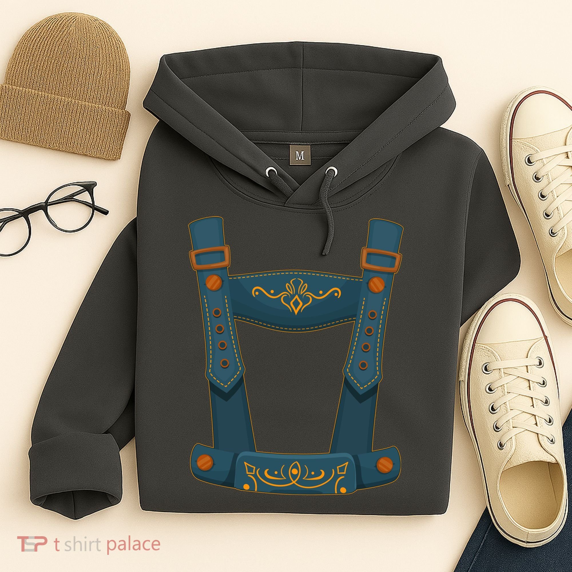 Funny Oktoberfest Lederhosen Costume Hoodie