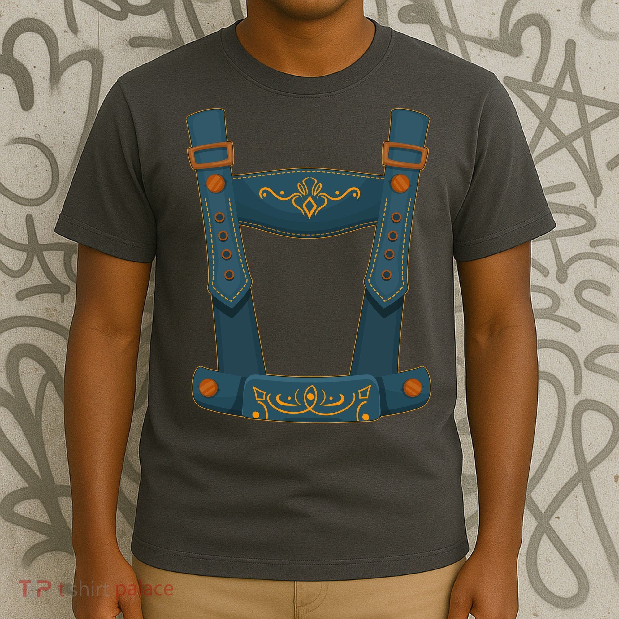 Funny Oktoberfest Lederhosen Costume T-Shirt