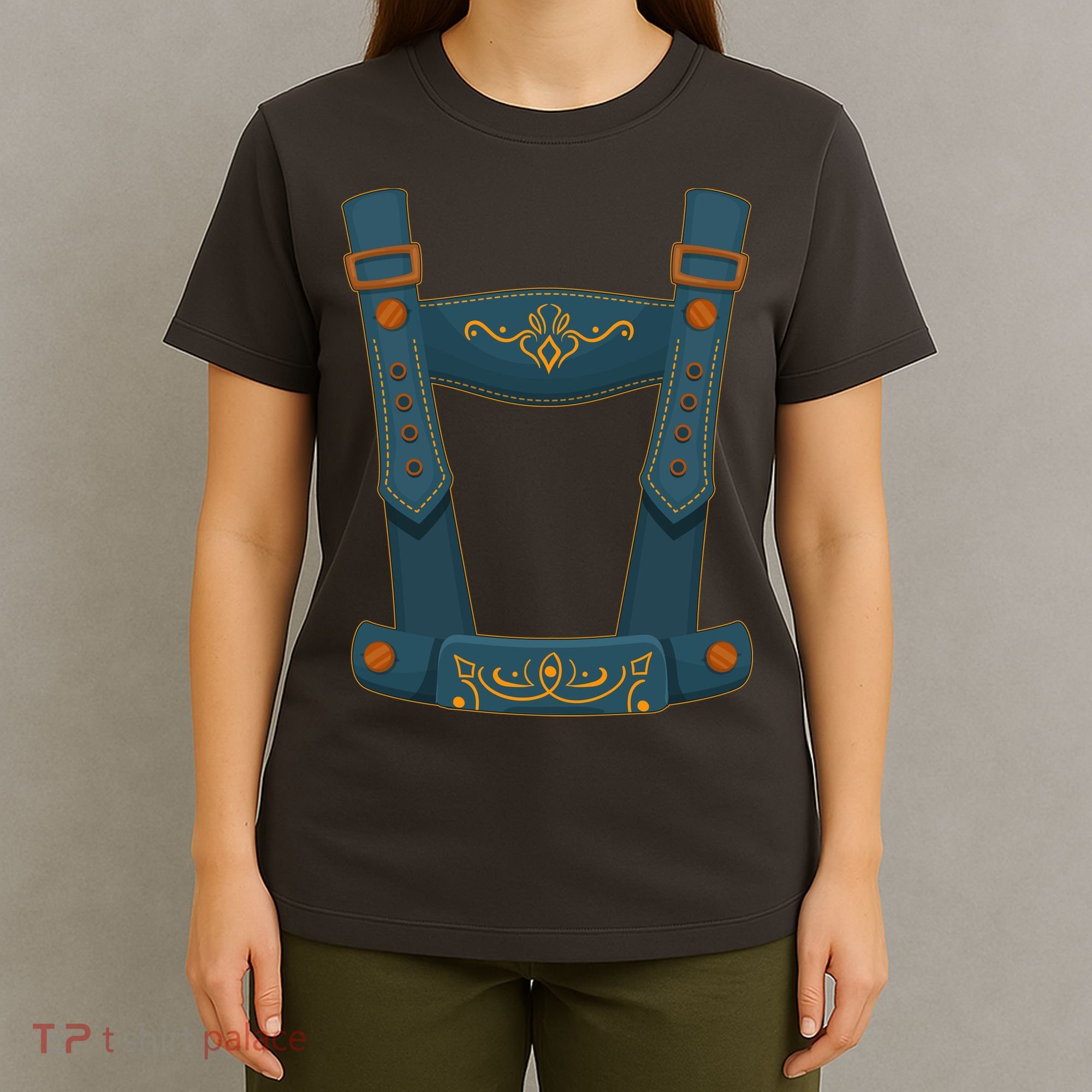 Funny Oktoberfest Lederhosen Costume T-Shirt
