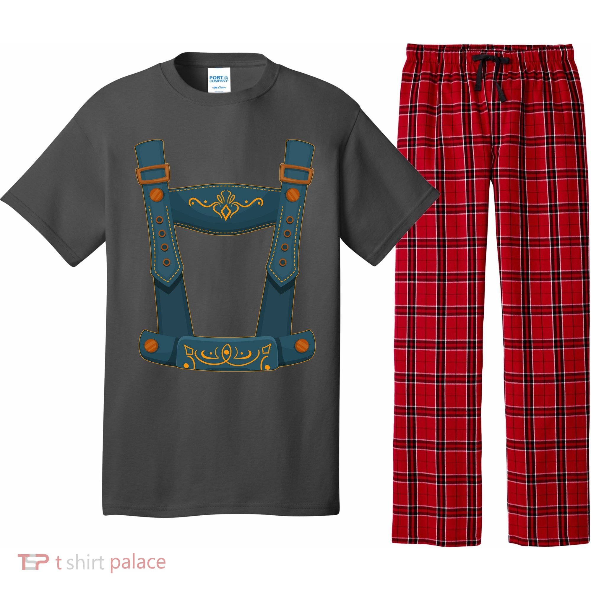 Funny Oktoberfest Lederhosen Costume Pajama Set