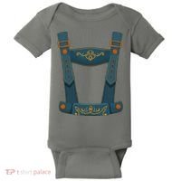 Funny Oktoberfest Lederhosen Costume Baby Bodysuit thumb 0