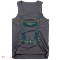 Funny Oktoberfest Lederhosen Costume Tank Top thumb 0