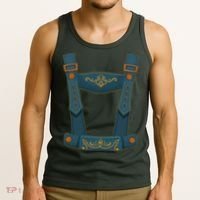 Funny Oktoberfest Lederhosen Costume Tank Top thumb 3