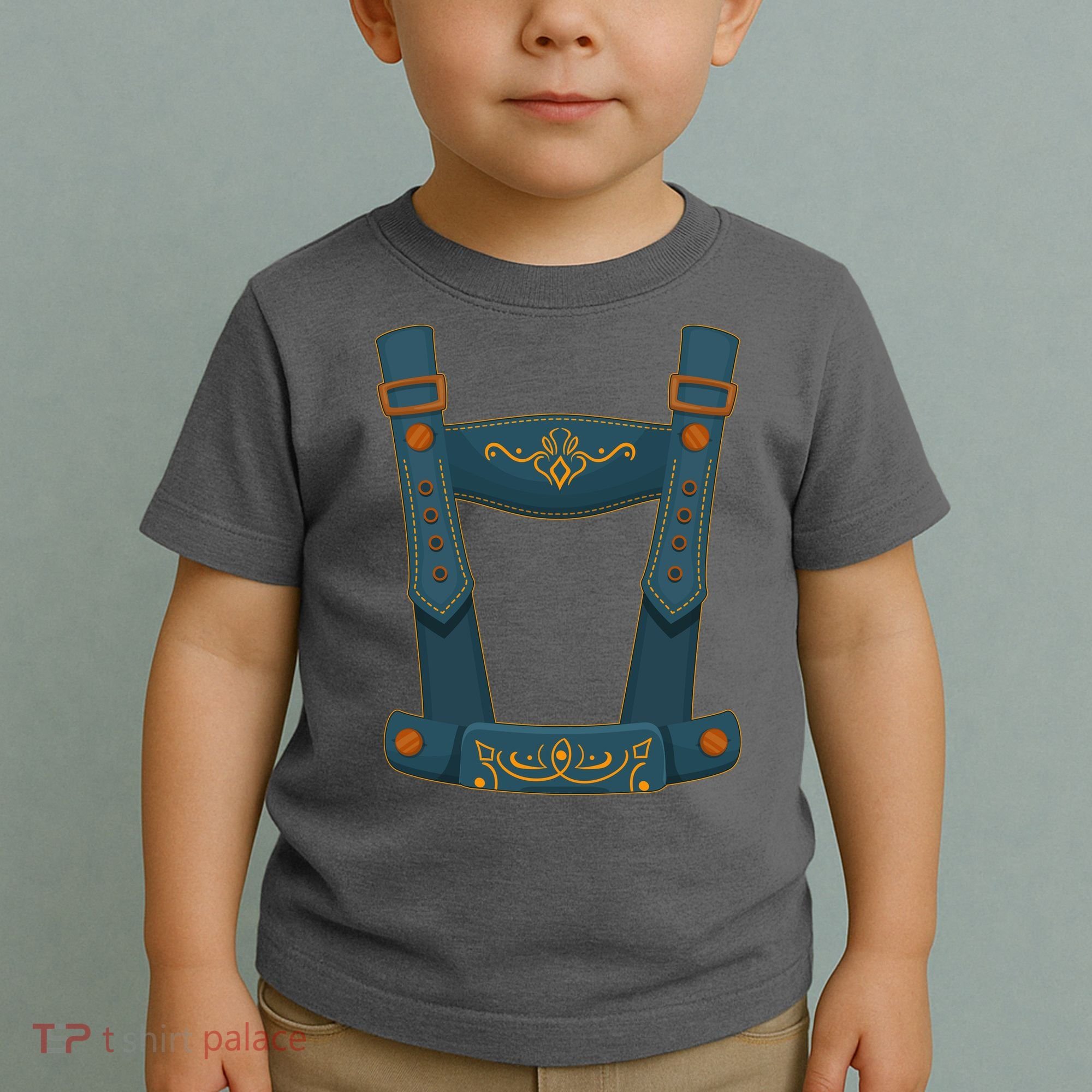 Funny Oktoberfest Lederhosen Costume Toddler T-Shirt