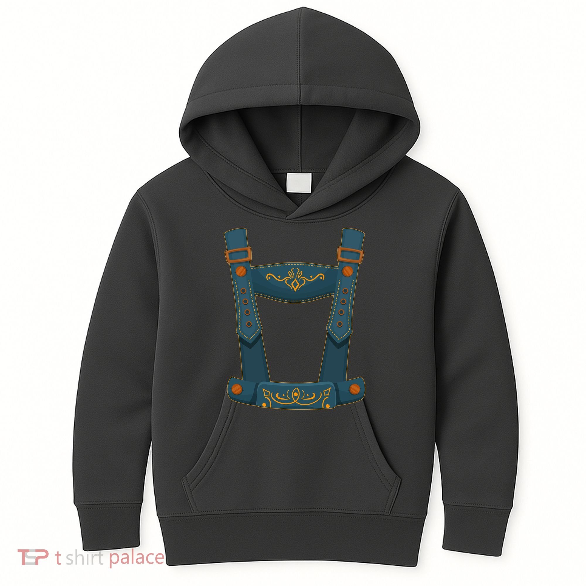 Funny Oktoberfest Lederhosen Costume Kids Hoodie