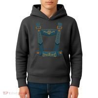 Funny Oktoberfest Lederhosen Costume Kids Hoodie thumb 4