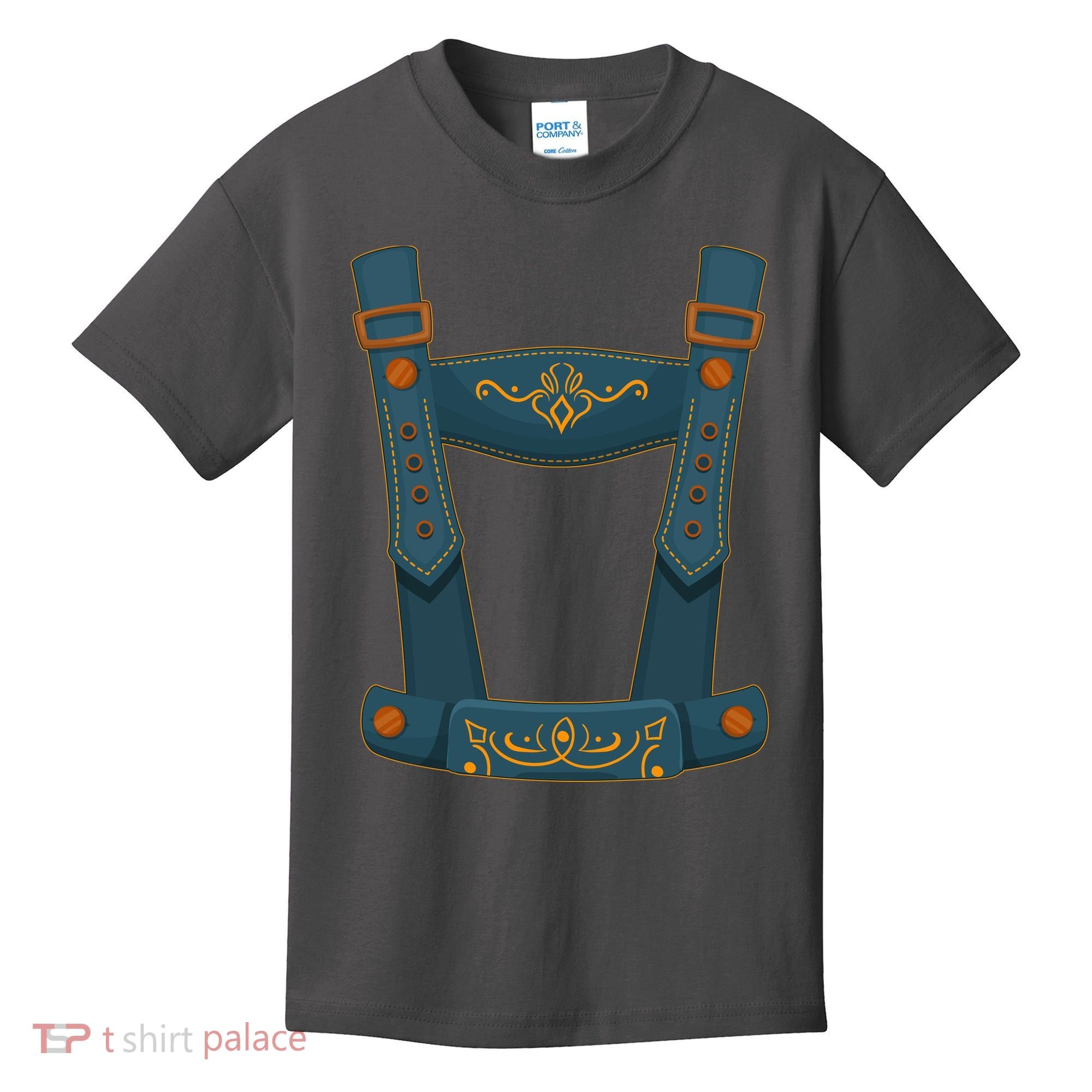 Funny Oktoberfest Lederhosen Costume Kids T-Shirt