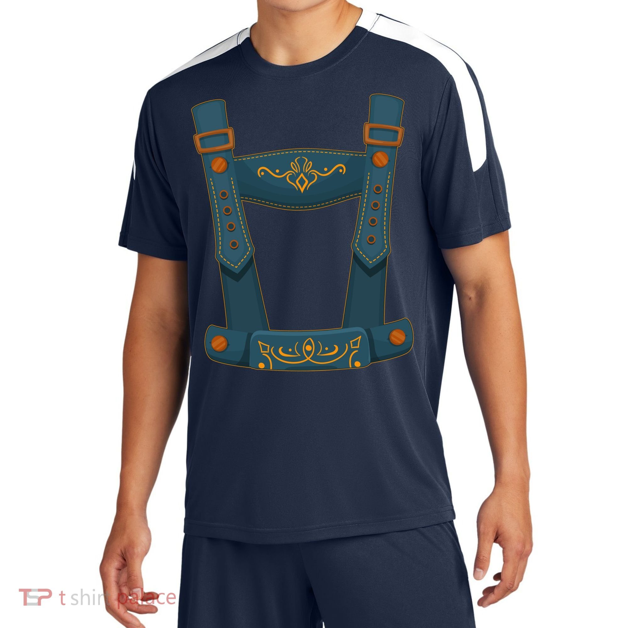 Funny Oktoberfest Lederhosen Costume Sport-Tek Competitor United Soccer Jersey