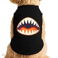 Funny Open Mouth Shark Attack Doggie Tank thumb 0