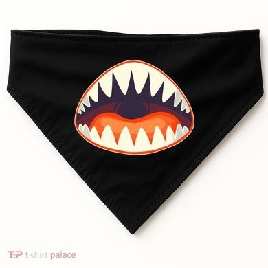 Funny Open Mouth Shark Attack USA-Made Doggie Bandana