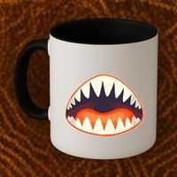 Funny Open Mouth Shark Attack Coffee Mug thumb 2