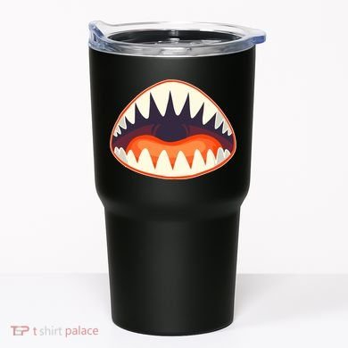 Funny Open Mouth Shark Attack Tumbler