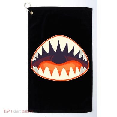 Funny Open Mouth Shark Attack Golf Towel
