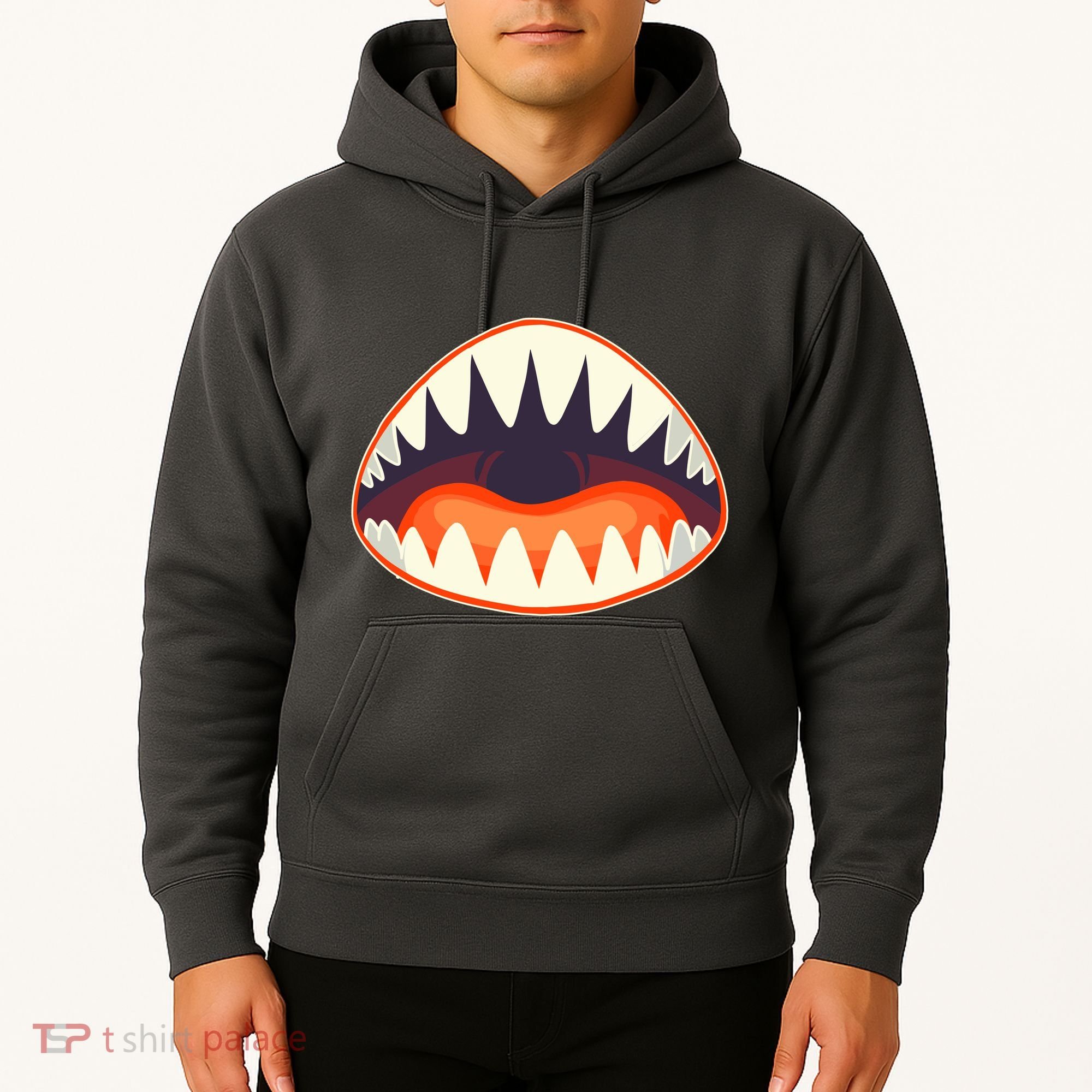 Funny Open Mouth Shark Attack Hoodie