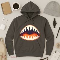 Funny Open Mouth Shark Attack Hoodie thumb 3