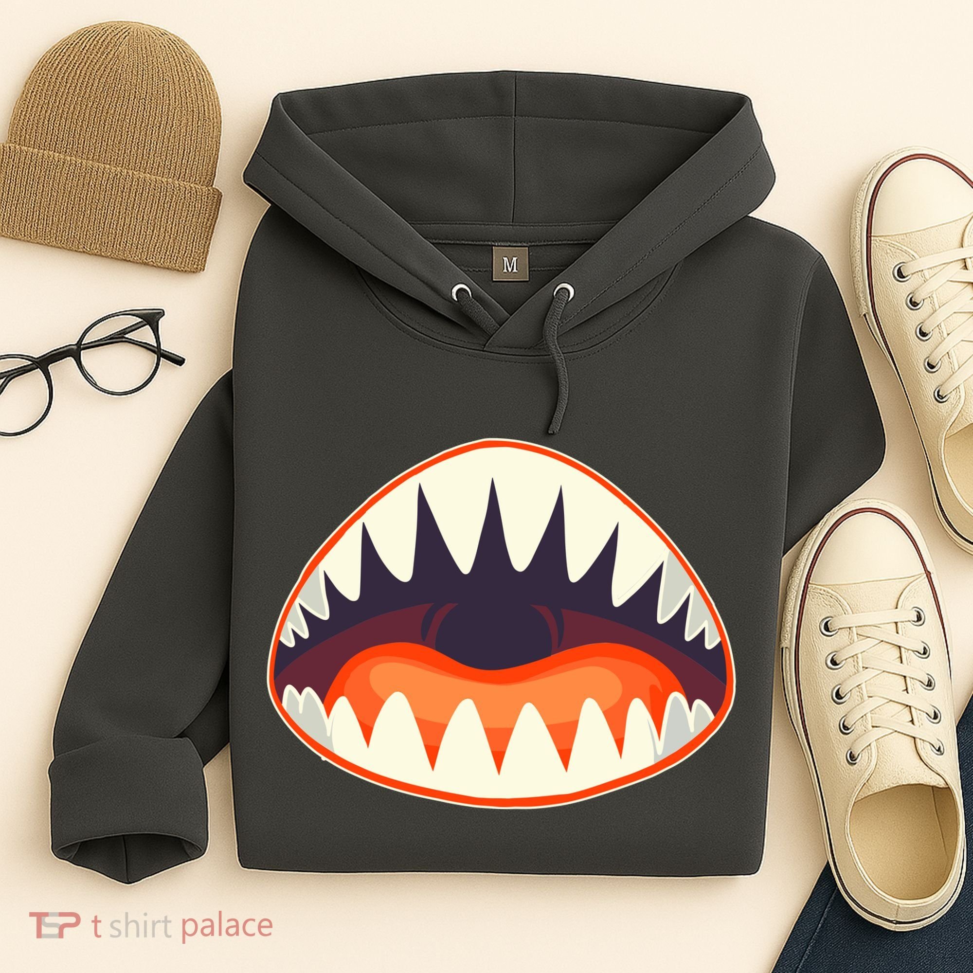 Funny Open Mouth Shark Attack Hoodie