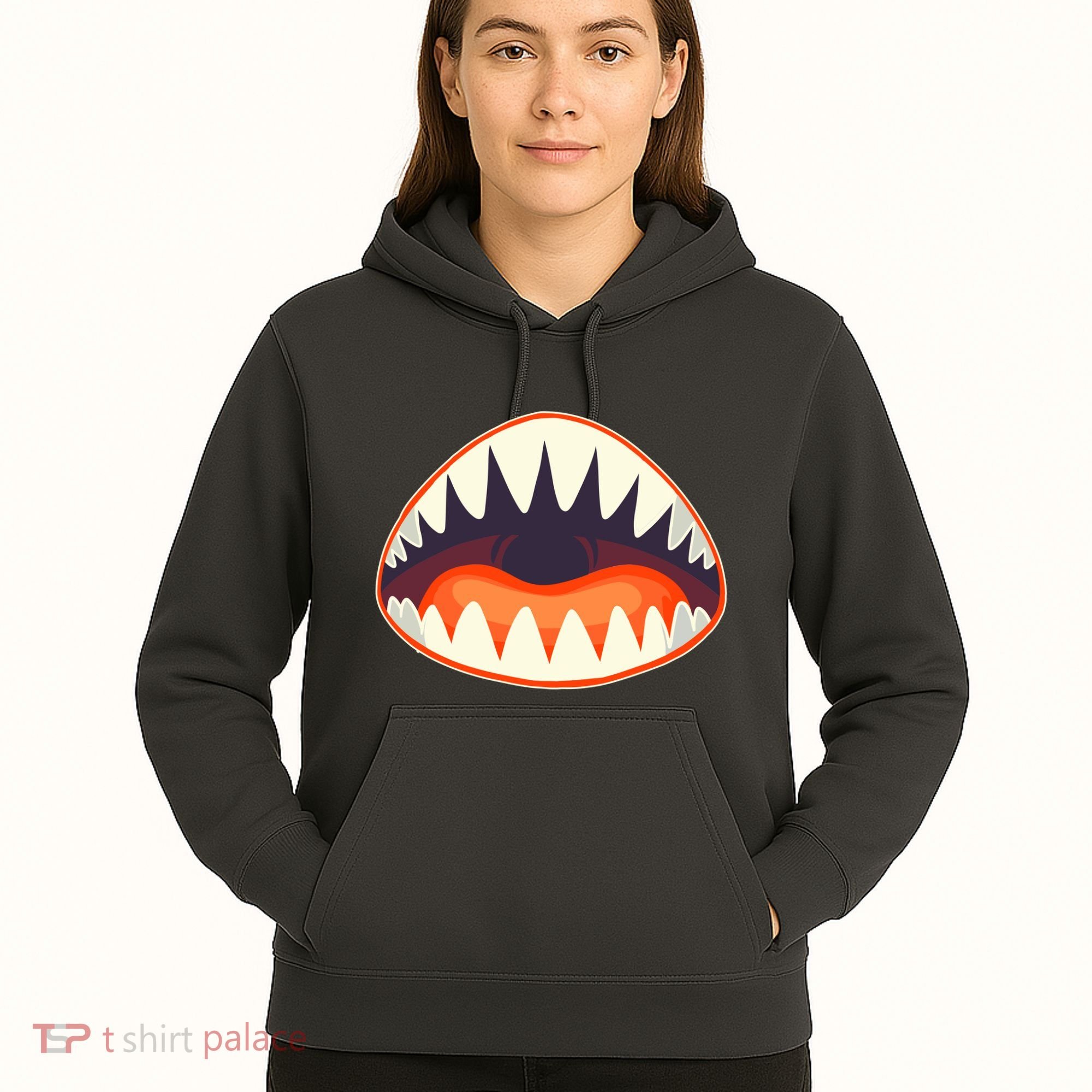 Funny Open Mouth Shark Attack Hoodie