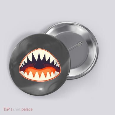 Funny Open Mouth Shark Attack Button