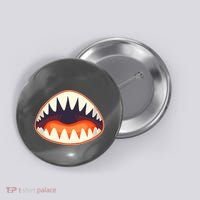 Funny Open Mouth Shark Attack Button thumb 0