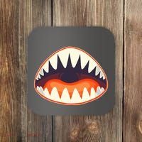 Funny Open Mouth Shark Attack Coaster thumb 0