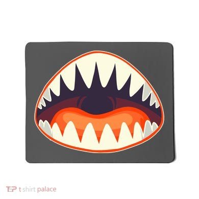 Funny Open Mouth Shark Attack Mousepad