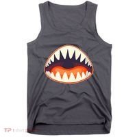 Funny Open Mouth Shark Attack Tank Top thumb 0