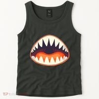 Funny Open Mouth Shark Attack Tank Top thumb 2