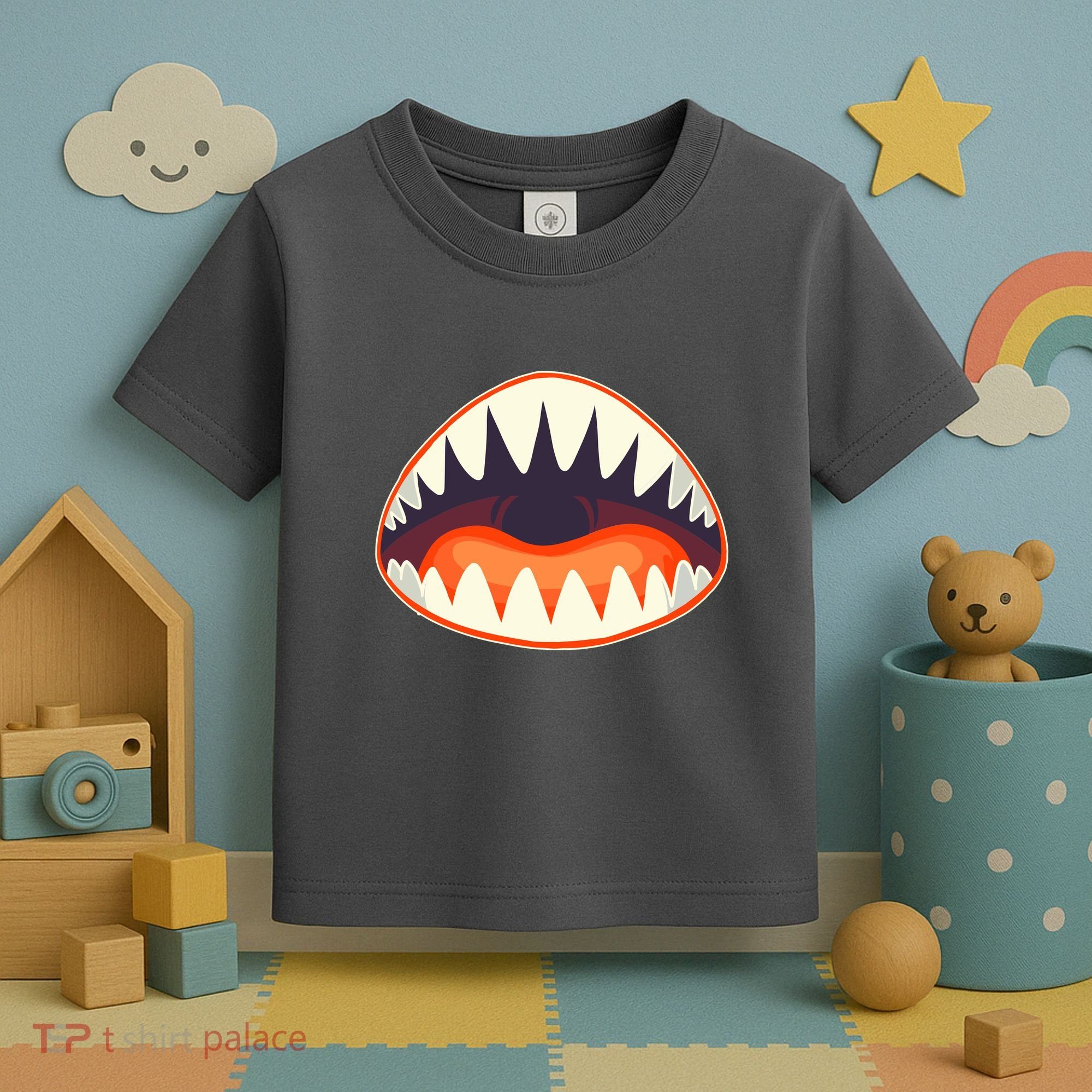 Funny Open Mouth Shark Attack Toddler T-Shirt