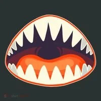 Funny Open Mouth Shark Attack Women's Long Sleeve Shirt thumb 2