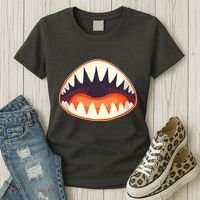 Funny Open Mouth Shark Attack Women's T-Shirt thumb 3