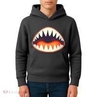 Funny Open Mouth Shark Attack Kids Hoodie thumb 4