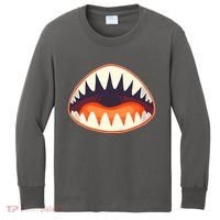 Funny Open Mouth Shark Attack Kids Long Sleeve Shirt thumb 0
