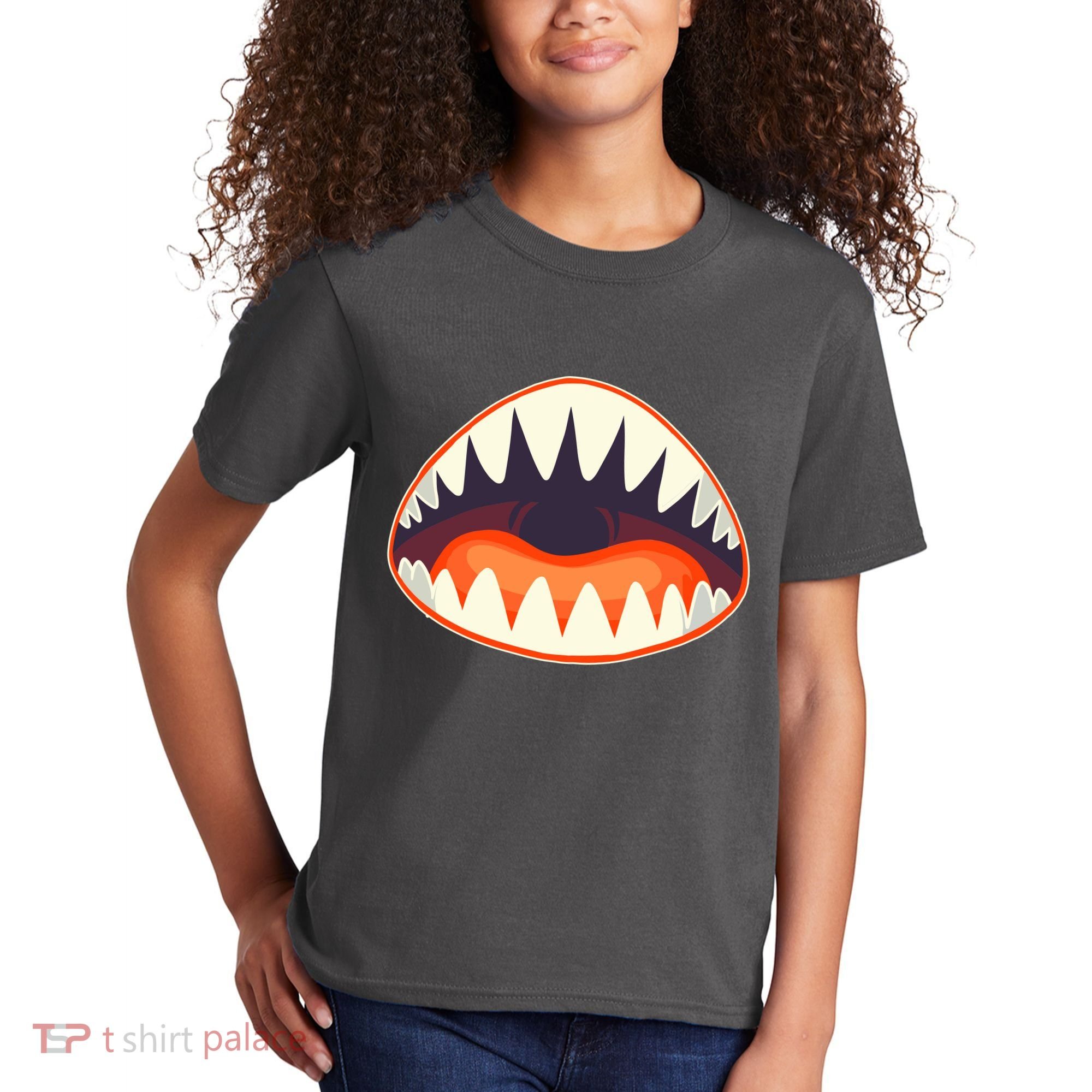 Funny Open Mouth Shark Attack Kids T-Shirt