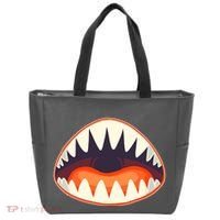 Funny Open Mouth Shark Attack Tote Bag thumb 0
