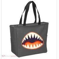 Funny Open Mouth Shark Attack Tote Bag thumb 2