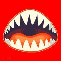 Funny Open Mouth Shark Attack Santa Hat thumb 1