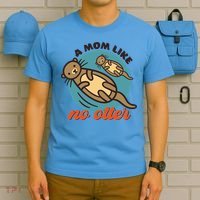 Funny Otter Mom Pun Mama Like No Otter Cute Mothers Day Funny Gift T-Shirt thumb 5