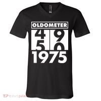 Funny Oldometer Made In 1975 50th Birthday V-Neck T-Shirt thumb 0