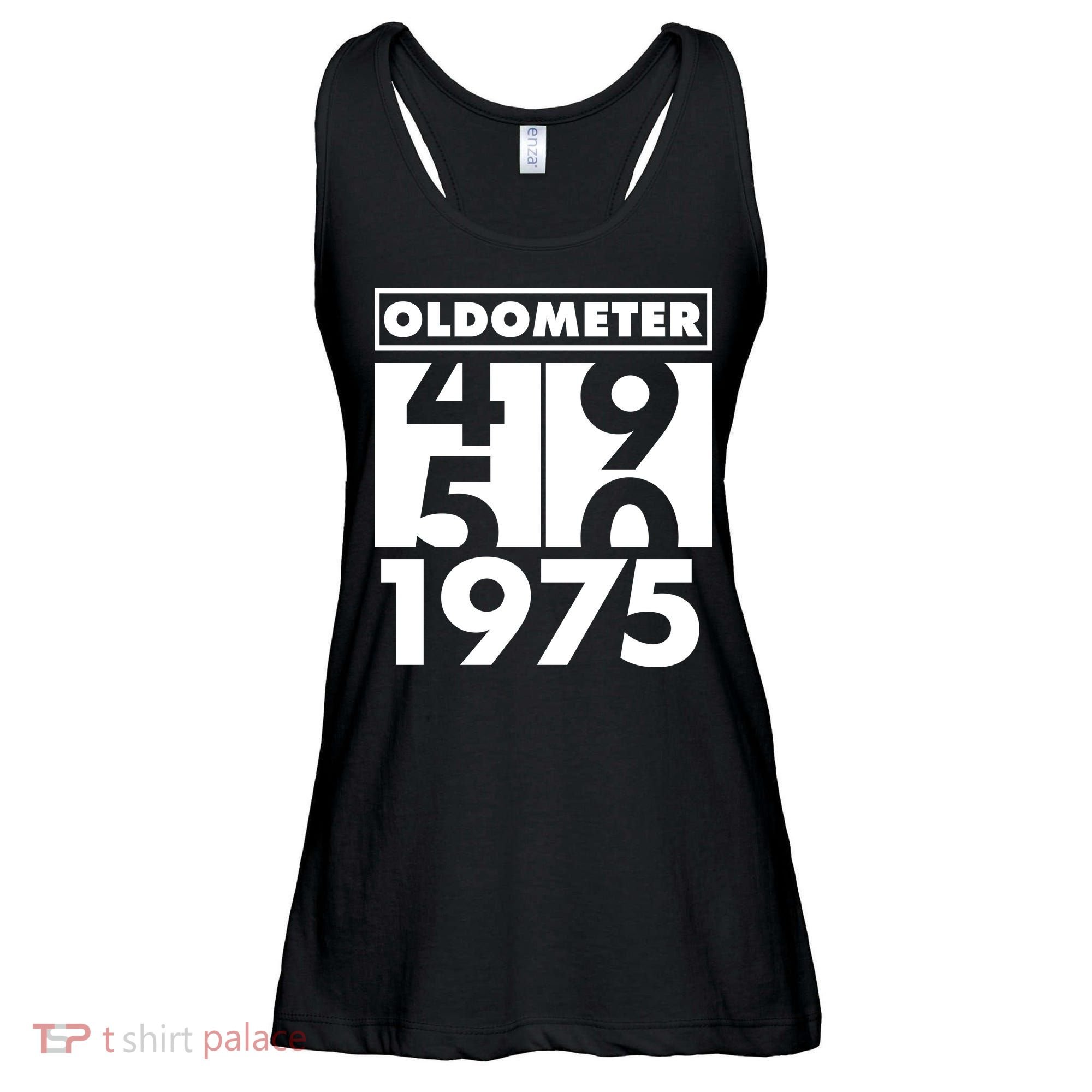 Funny Oldometer Made In 1975 50th Birthday Ladies Essential Flowy Tank