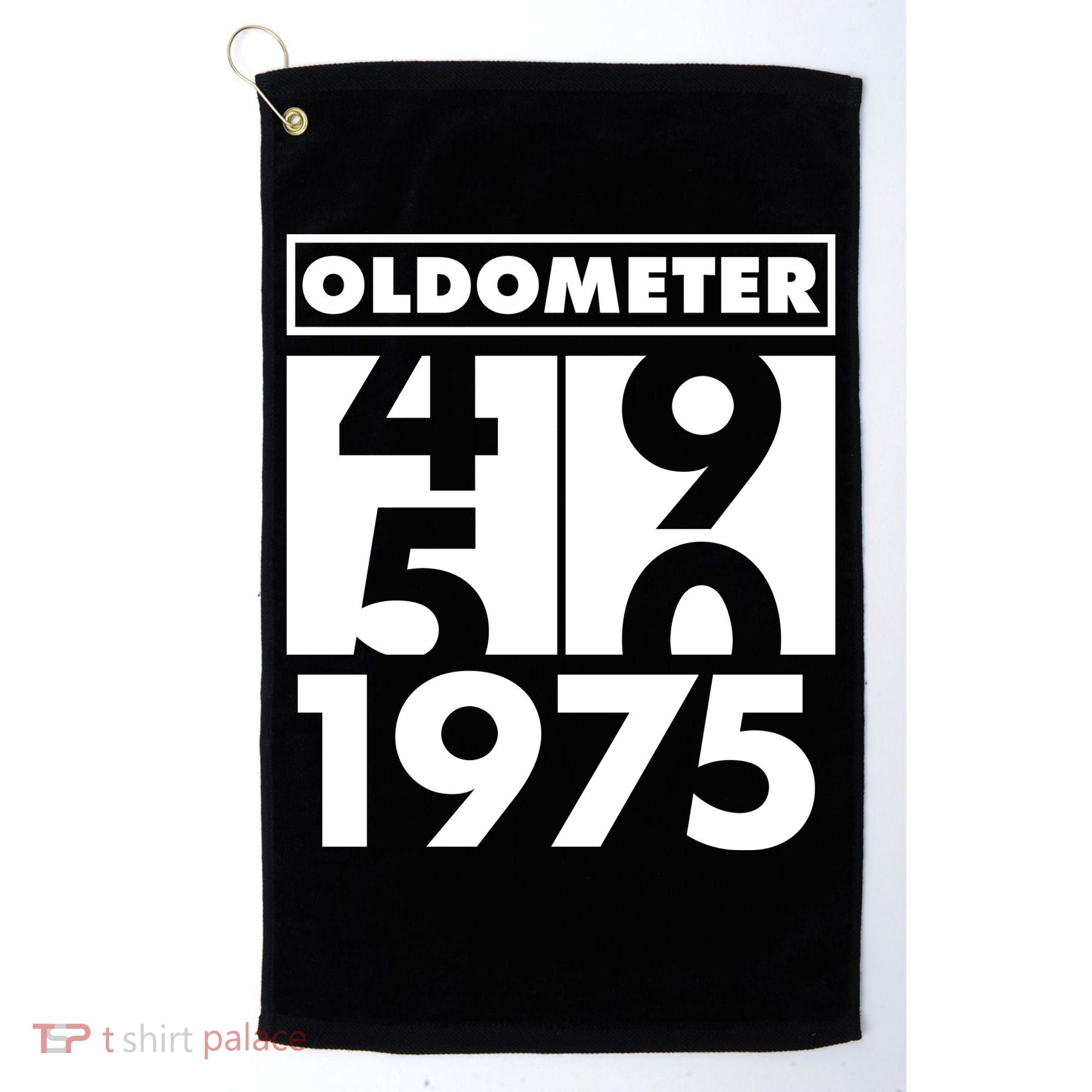 Funny Oldometer Made In 1975 50th Birthday Golf Towel
