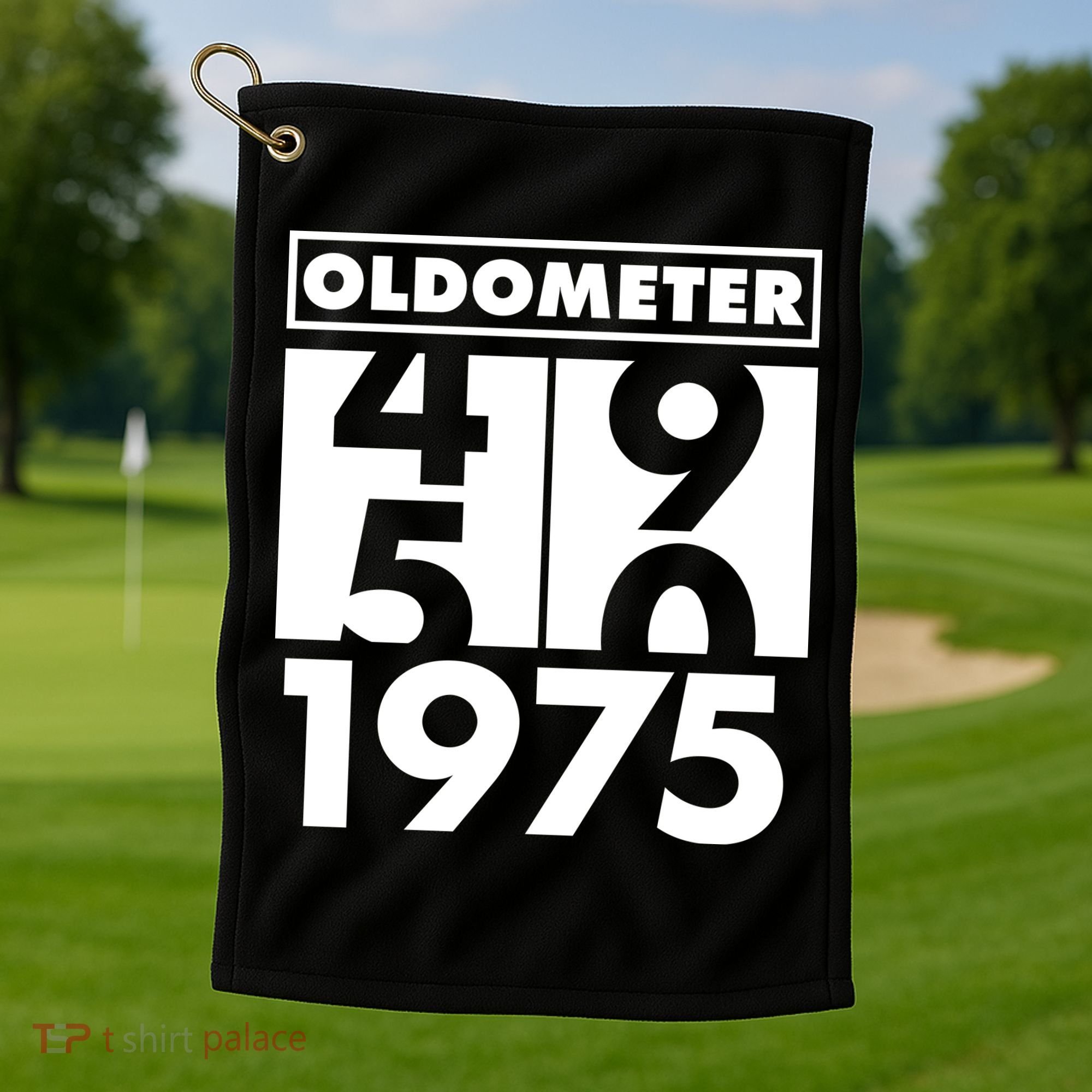 Funny Oldometer Made In 1975 50th Birthday Golf Towel