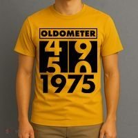 Funny Oldometer Made In 1975 50th Birthday T-Shirt thumb 3