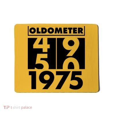 Funny Oldometer Made In 1975 50th Birthday Mousepad