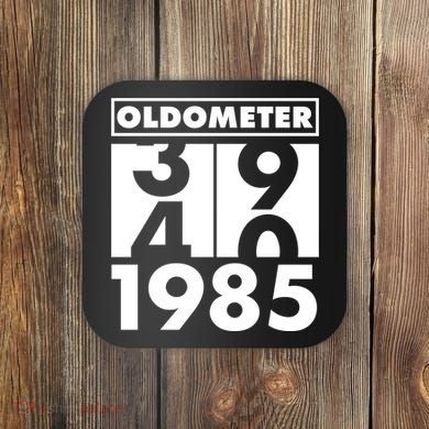 Funny Oldometer Made In 1985 40th Birthday Coaster