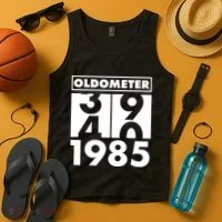 Funny Oldometer Made In 1985 40th Birthday Tank Top thumb 4