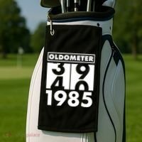 Funny Oldometer Made In 1985 40th Birthday Golf Towel thumb 2