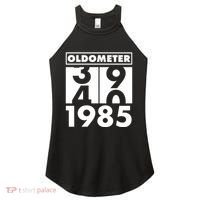 Funny Oldometer Made In 1985 40th Birthday Women's Perfect Tri Rocker Tank thumb 0